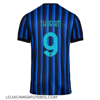Camisa de Futebol Inter Milan Marcus Thuram #9 Equipamento Principal 2025-26 Manga Curta Camisa de Futebol Inter Milan Marcus Thuram #9 Equipamento Principal 2025-26 Manga Curta